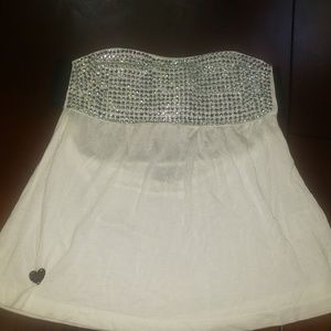 Tube top swarovski crystals
